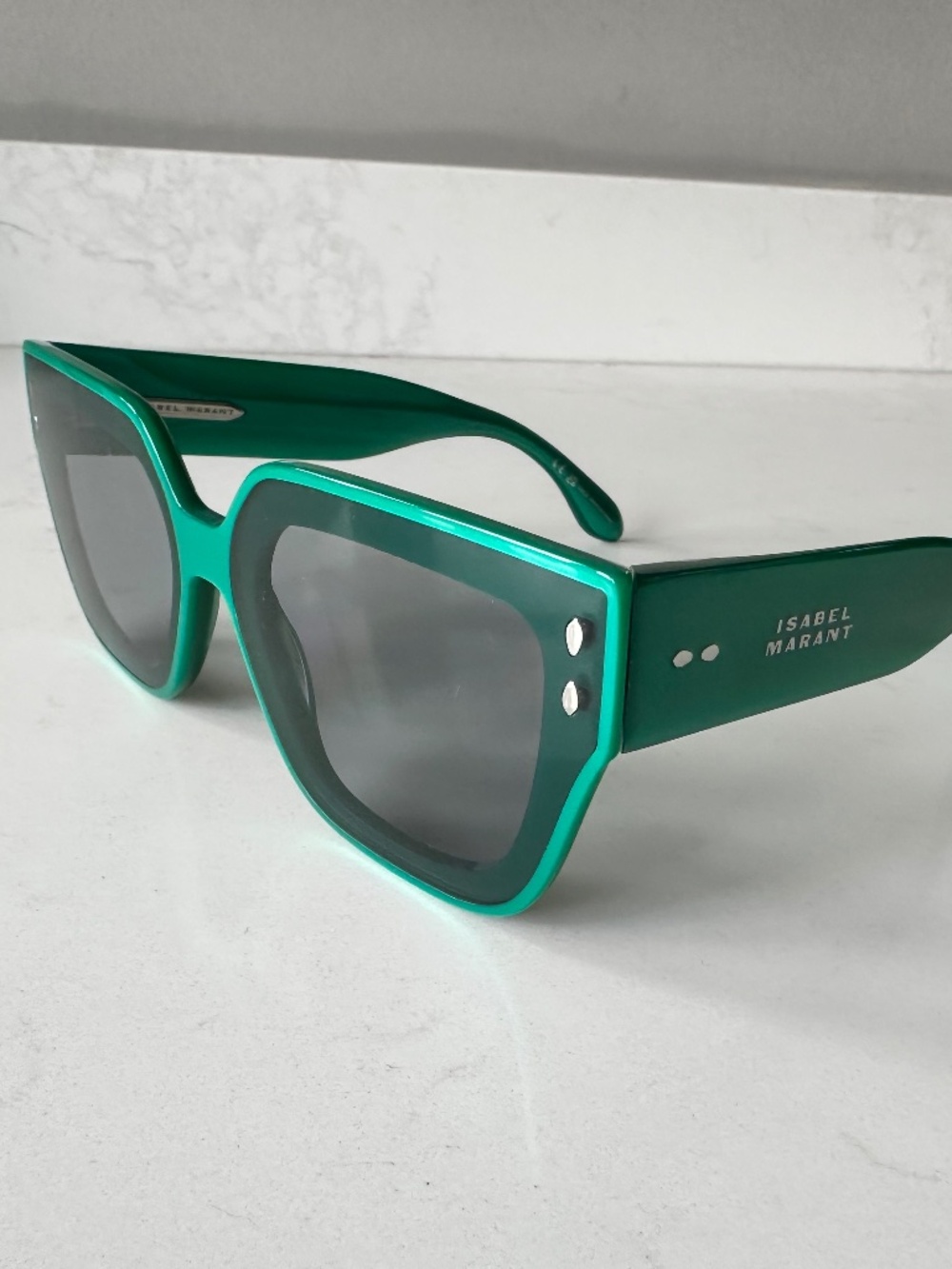 NIB | Isabel Marant | Pearled Green Cat-Eye Sunglasses - IM 0170/S - Picture 8 of 8